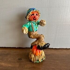 Brinns 1997 Scarecrow Figurine‎ Pumpkin Fall Harvest Decor Autumn